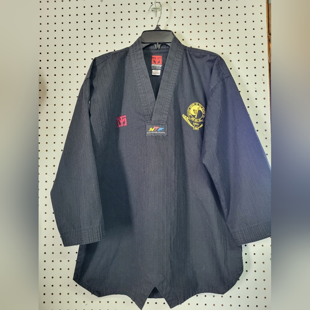 mooto taekwondo uniform Top 160 (2) Black Sz 14/ 16 U.S. Kids